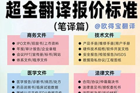笔译价格