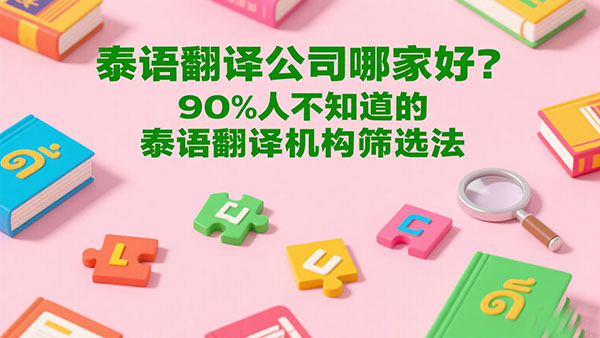 泰语翻译公司哪家好
