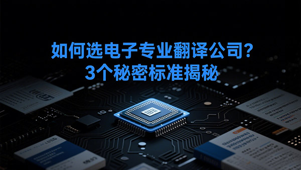 电子专业翻译