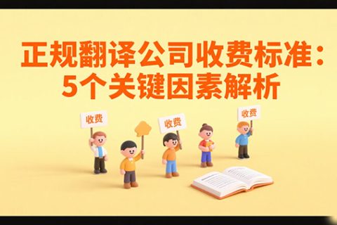 正规翻译公司收费标准