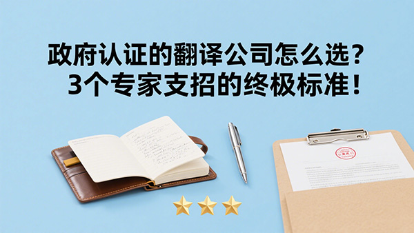 政府认证的翻译公司怎么选