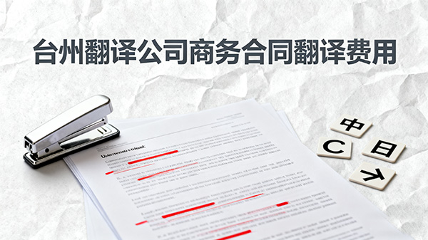 台州翻译公司商务合同翻译费用